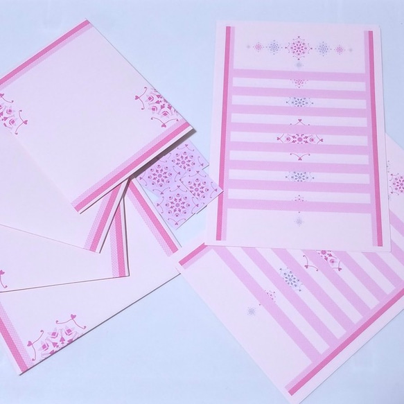 ピンク系２～レターセット１点＋便箋３０枚～ 2枚目の画像