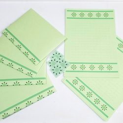 緑系１１～レターセット１点+便箋３０枚～ 2枚目の画像