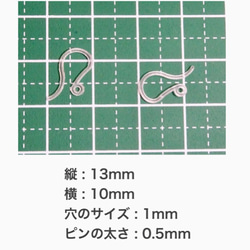 送料無料　 (250個)　 樹脂 フックピアス 2枚目の画像