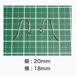 送料無料 (120個) ニッケルフリー フックピアス シルバー 2枚目の画像