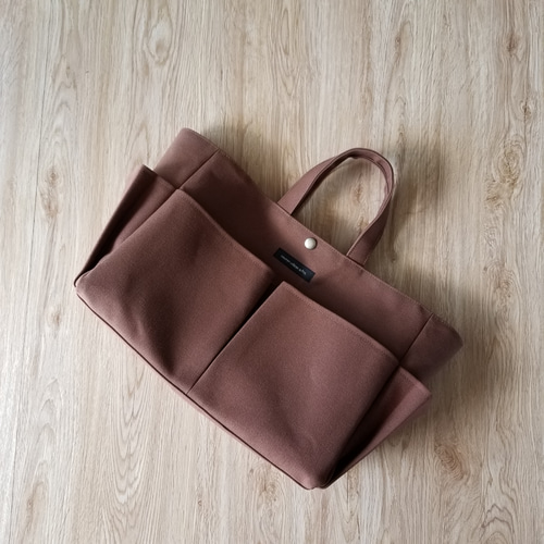 倉敷帆布8号】多ポケットしっかりトートバッグ 大容量 トートバッグ