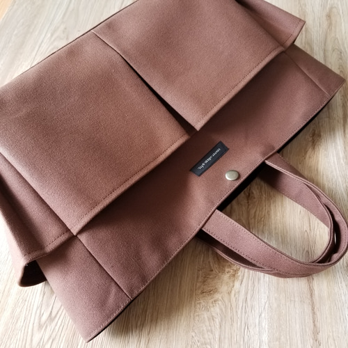 倉敷帆布8号】多ポケットしっかりトートバッグ 大容量 トートバッグ