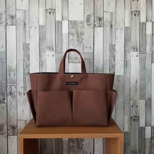 倉敷帆布8号】多ポケットしっかりトートバッグ 大容量 トートバッグ