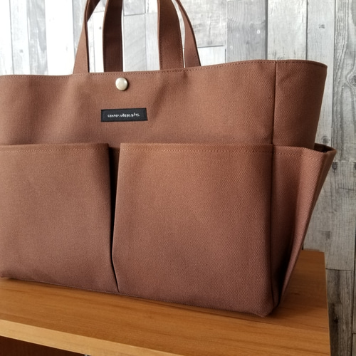 倉敷帆布8号】多ポケットしっかりトートバッグ 大容量 トートバッグ