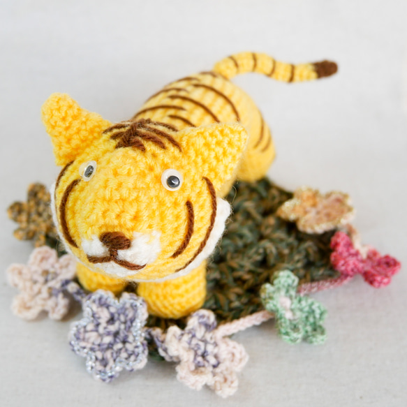❤*︎様 ぴよたん作　虎モチーフ 植木鉢（ハンドメイド） ☆*。虎のあみぐるみ その他置物 編み物屋 ami-mate 通販 12693393