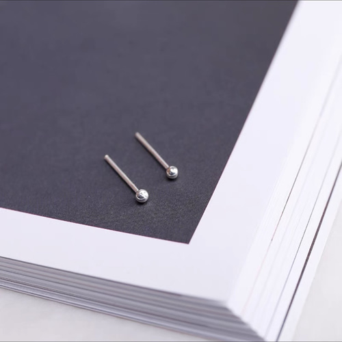 両耳　シルバー　2.5×18mm シルバー925 1ピアス ダイヤシェイプ シルバーピアス 両耳セット FSE813-CCZ - Free