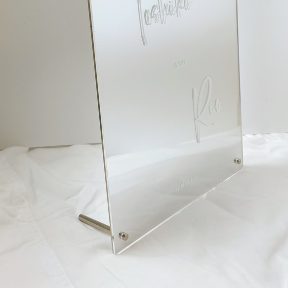 ミラーウェルカムボード　｜　送料無料　シンプル　アクリル　小さめ　鏡　ウェルカムボード 4枚目の画像