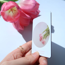 【card mirror】tulip  design3_名入れ可 3枚目の画像