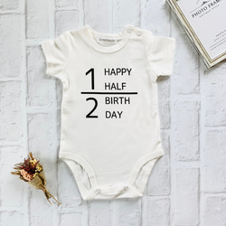 初めての誕生日　ハーフバースデー✨　70〜80センチ　半袖　長袖　ロンパース  誕生日　子供服　出産祝い　スーツ 1/2 13枚目の画像