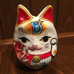 送料無料　受注フルオーダー制作　招き猫ダルマ 3枚目の画像