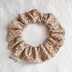 短毛シュシュ、ミントチェック、わんちゃん猫ちゃん用 短毛シュシュ