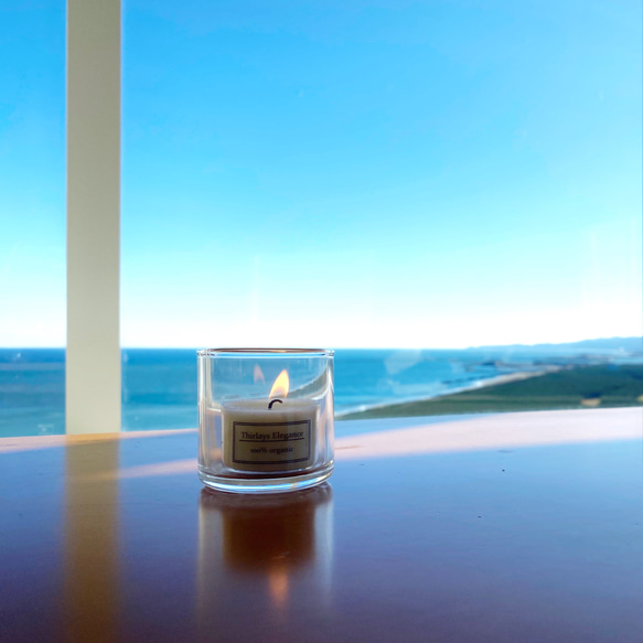 美しき平和な地球のオーガニックアロマsoy candle15個andグラスセット〜サステナブルcandles〜 4枚目の画像