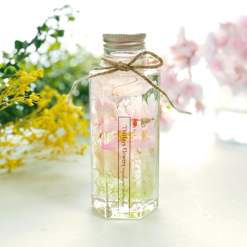 2本セット】ミモザと桜の春を先取りハーバリウムセット Sサイズ ハー