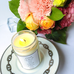 【Flowers 華のしずく】　organic aroma luxury candle 2枚目の画像
