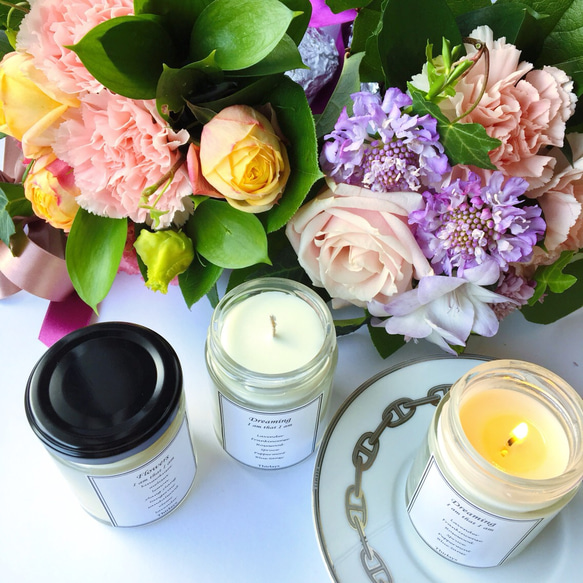 【Flowers 華のしずく】　organic aroma luxury candle 3枚目の画像
