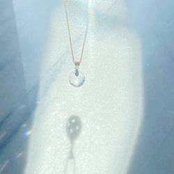 天然クリスタル水晶 〜地球の朝露〜14kgfゴールドネックレス ドロップカット最高品質AAA 1枚目の画像