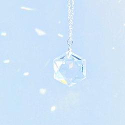 六芒星天然水晶 silver925 宇宙の源へ戻る旅　虹色の光ネックレス 最高品質 4枚目の画像
