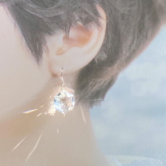 14kgfサンキャッチャーのようなピアス 14kgfサンキャッチャーのようなピアス サンキャッチャーピアス(三連