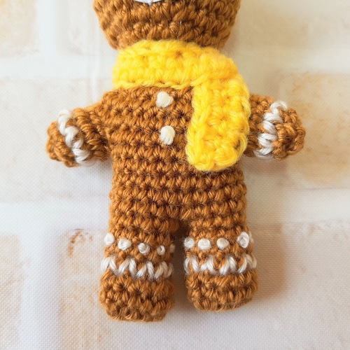 ジンジャーブレッドマンのあみぐるみキーホルダー① あみぐるみ