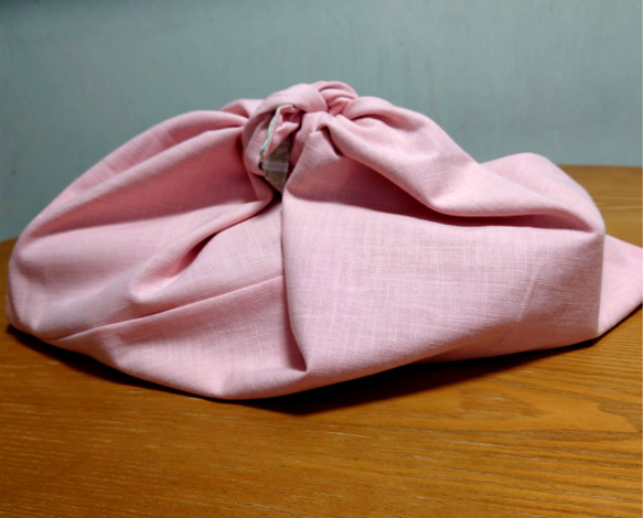 リバーシブルコットンあずま袋（大サイズ）【ピンク】 1枚目の画像