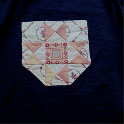 【七分袖】胸元の星のポケットが便利なレディースＴシャツ 3枚目の画像