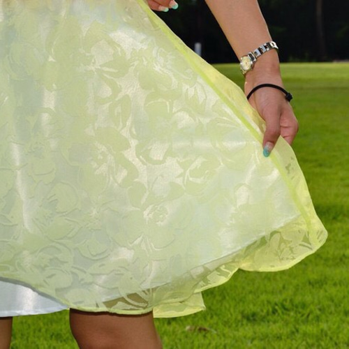 DANILOVE 蛍光イエローフレアスカート DANILOVE 蛍光イエローフレアスカート