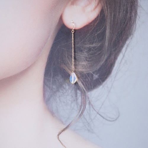 14kgf エチオピア産プレシャスオパールピアス ピアス（フック 