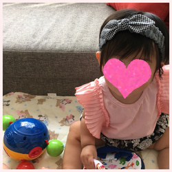 クロスとリボンでお揃いヘアバンド〜リンクコーデ〜 2枚目の画像