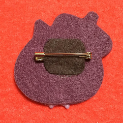 ベレー帽猫ブローチ 3枚目の画像
