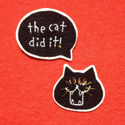 the cat did it!ブローチセット（black） 1枚目の画像