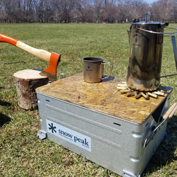 スノーピーク　シェルフコンテナ25　専用天板　ウレタンニス 1枚目の画像