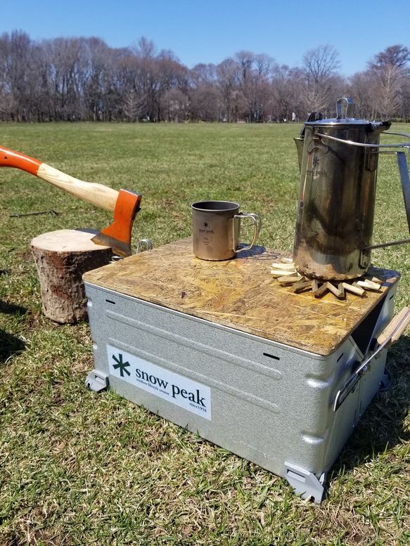 スノーピーク　シェルフコンテナ25　専用天板　ウレタンニス 1枚目の画像