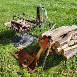 スノーピーク 焚き火台L用　アイアンレッグ　耐熱塗装　ロストル&スタンド&薪台 6枚目の画像