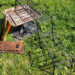 スノーピーク 焚き火台L用　アイアンレッグ　耐熱塗装　ロストル&スタンド&薪台 8枚目の画像