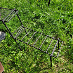 スノーピーク 焚き火台L用　アイアンレッグ　耐熱塗装　ロストル&スタンド&薪台 9枚目の画像