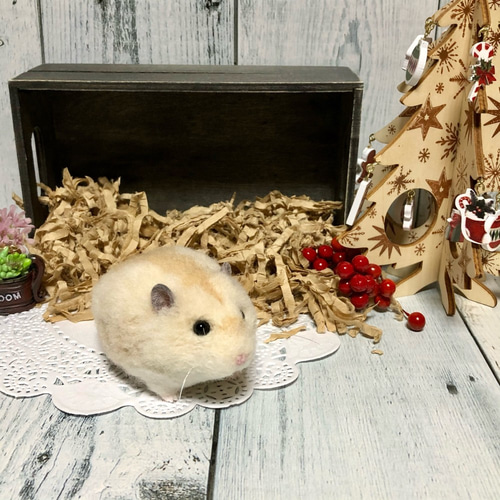 特価 プディング 羊毛フェルト (イエロージャンガリアン) ハムスター* 羊毛フェルト