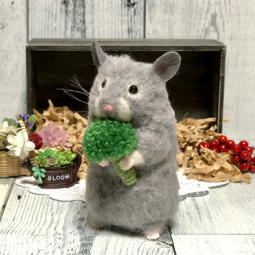 ゴールデンハムスター 羊毛フェルト ノーマルカラー* ゴールデンハムスター 羊毛フェルト 羊毛