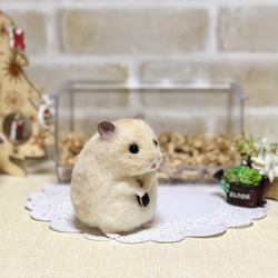 NEW】*プディング お座り ジャンガリアンハムスター* 羊毛フェルト