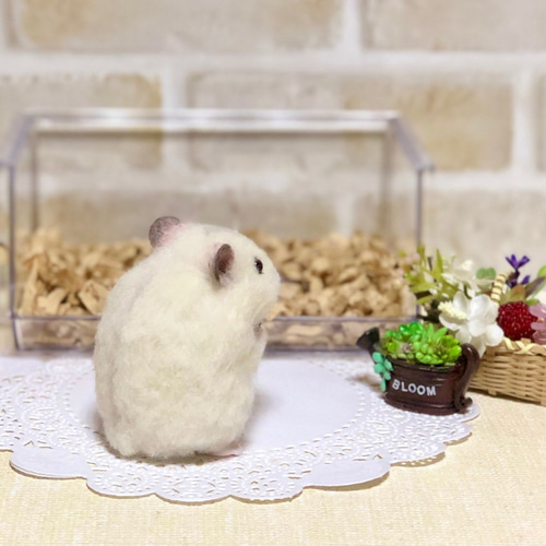 2025年 お歳暮・冬ギフト特集 うちの子オーダー【受注制作】ジャンガリアンハムスター(お座り 羊毛フェルト