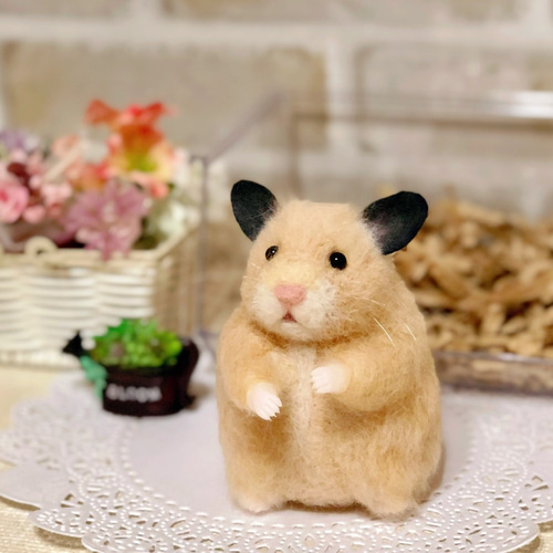②握手して♪*キンクマハムスター* 羊毛フェルト マスコット