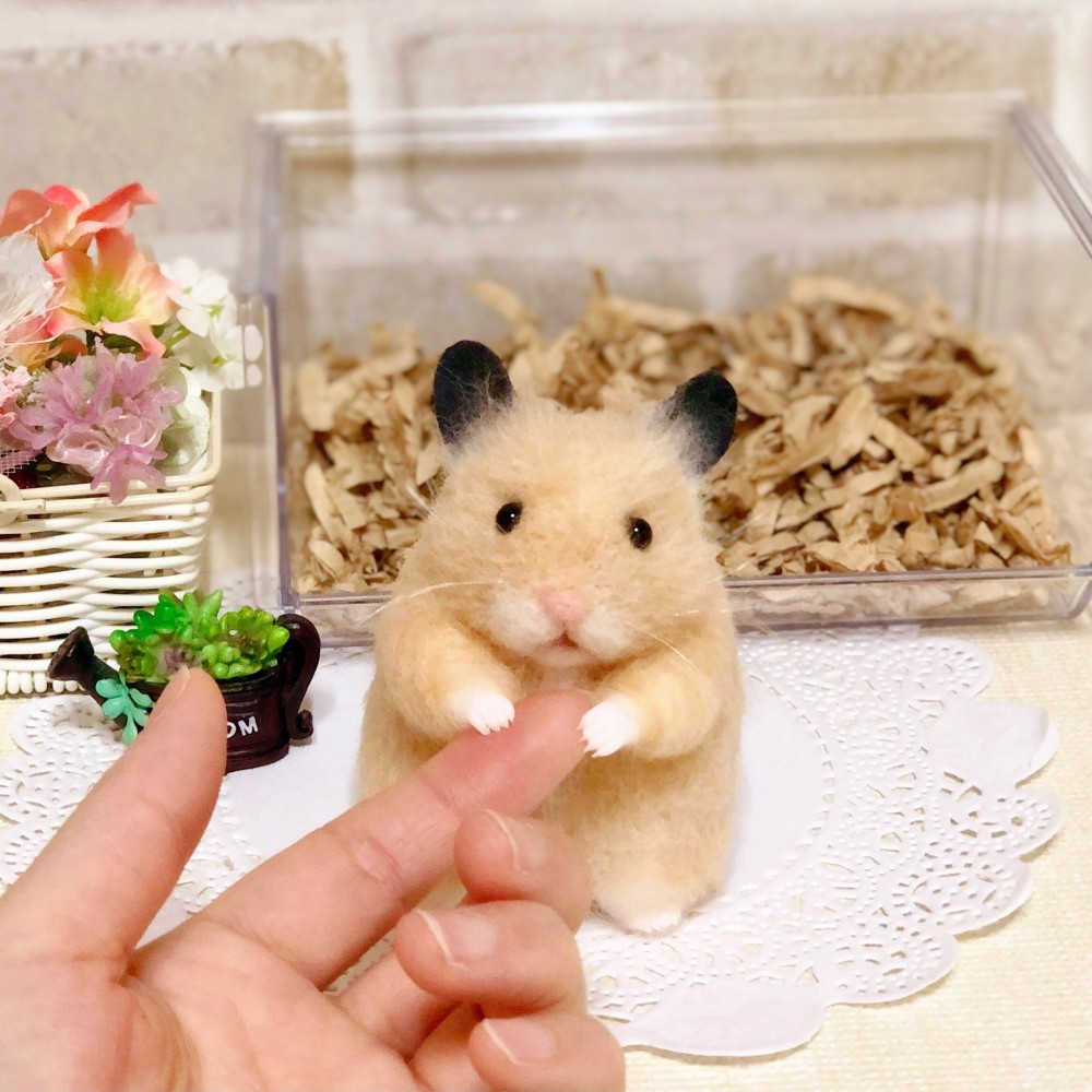 キンクマハムスター＆かき氷◇羊毛フェルト