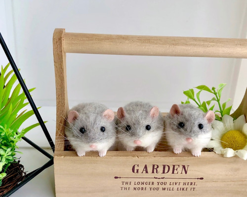 羊毛フェルト ハムちゃん ロボロフスキー 現品販売 0_761992fc21f3963972b940c3f889