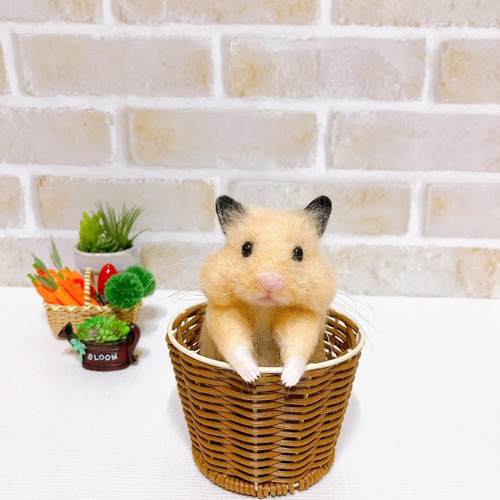キンクマハムスター* 羊毛フェルト マスコット 羊毛フェルト *ゆったり