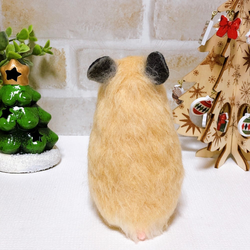 12cm ちょっと上向き♪ *キンクマハムスター* 羊毛フェルト 羊毛