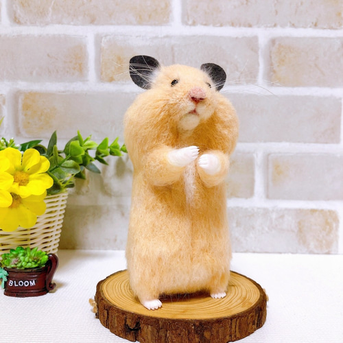 専用です ◇キンクマハムスター＆バナナ◇羊毛フェルト ハムスター 羊毛フェルト 専用です ◇キンクマハムスター＆バナナ