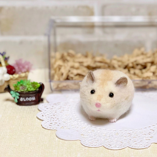 【羊毛フェルト】ハムスター★オーダー（ふわもこ） うちの子！ハムスター【オーダーメイド】 羊毛フェルト Yuto