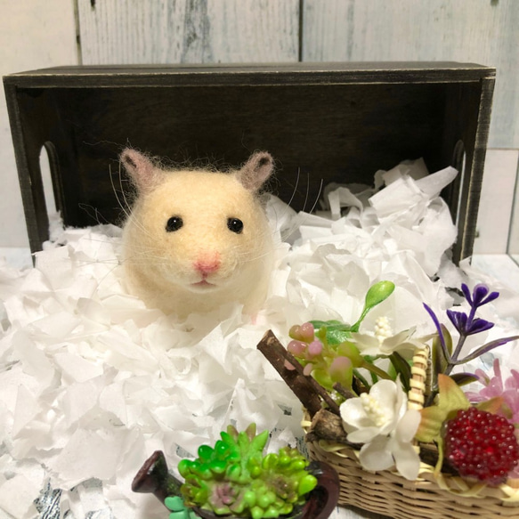 ハムスター 羊毛フェルト オーダー品 羊毛フェルト *ゆったりハリー