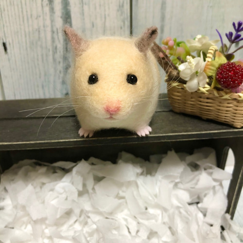 ハムスター 羊毛フェルト オーダー品 羊毛フェルト *ゆったり