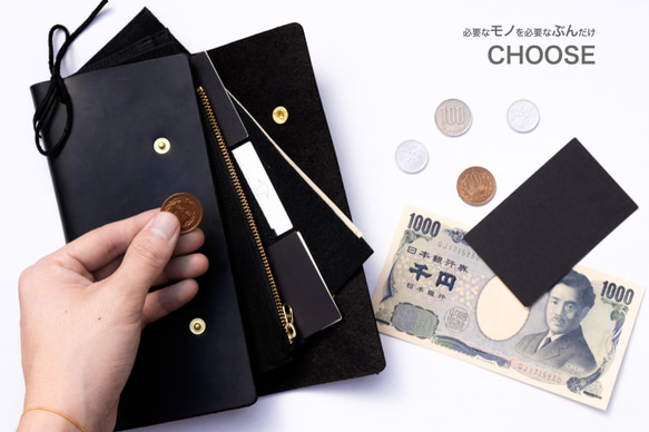 選べる財布/CHOOSE 長財布 マーブリング ブラック 3枚目の画像