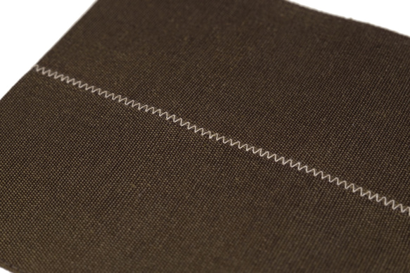 うすい　畳縁の文庫本カバー　綿麻-セピア色 3枚目の画像